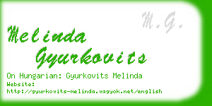 melinda gyurkovits business card